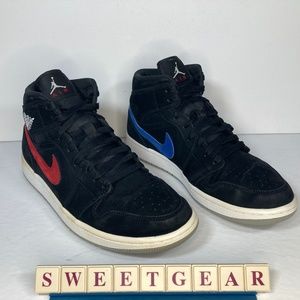 Air Jordan 1 Mid 'Multicolor Swoosh Black'